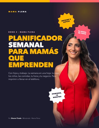 Planificador Semanal para Mamás que Emprenden