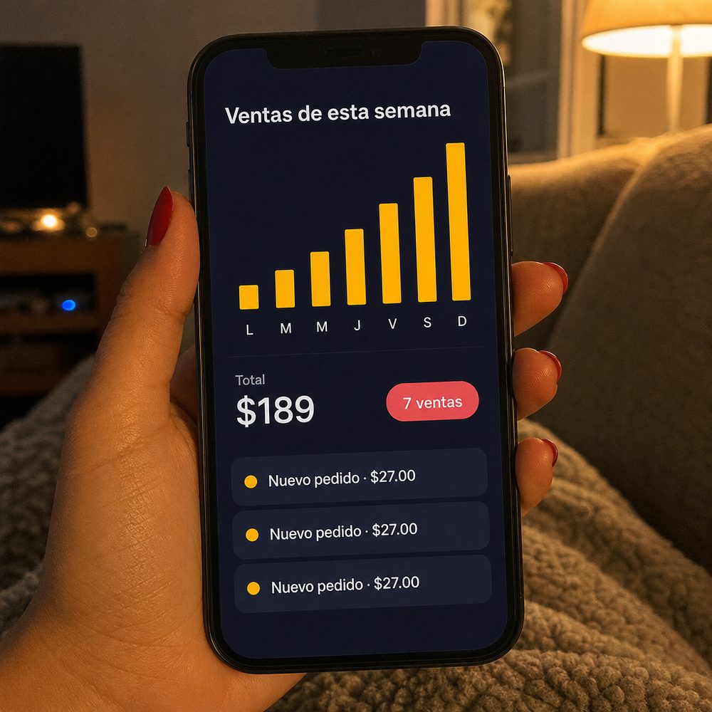 Panel de ventas de una semana